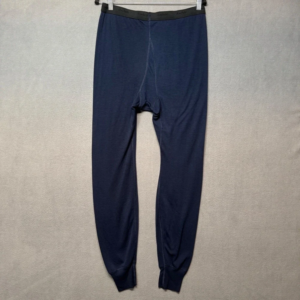 Vintage Duofold Thermal Long John Pant Baselayer Wool Blend L Navy Blue Outdoors